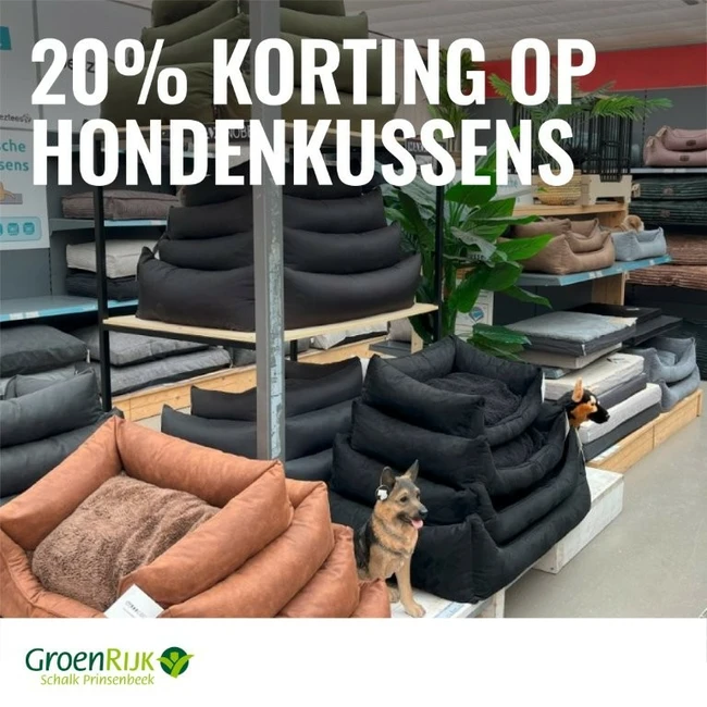 Alle hondenkussens en kleden 20% korting
