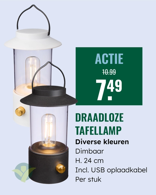 Draadloze Tafellamp