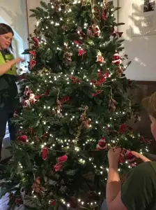 Kerstdecoratie bij De Rooi Pannen in Tilburg